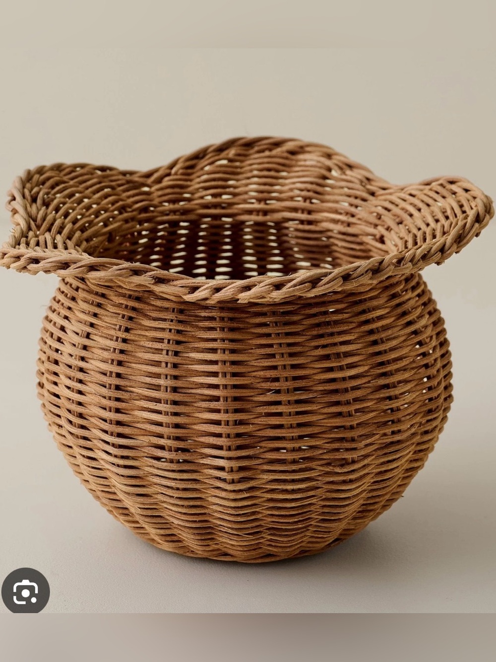 Magnolia Perry Scalloped Rim Woven Vase